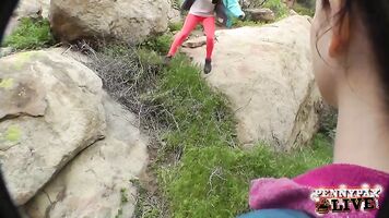 Amazing Hiking POV Threesome with Penny Pax and Sarah Shevon