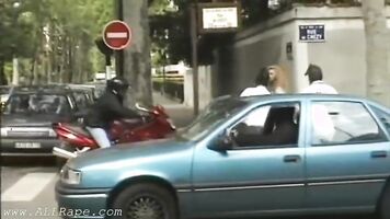 Girl forced into a forced blowjob and brutally fucked with a lot of screaming in a rape video.