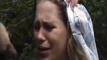 The brutal fuck continued until the girl was left broken and violated in the rape porn video.