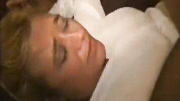 A mid aged mom cries and screams in agony in a brutal porn video.