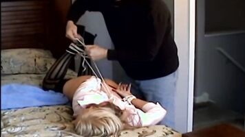 Wive was violently abused in a forced family porn movie.