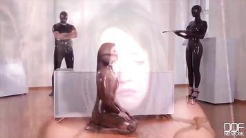 Eva Berger Lesdom Mistress Plays with Her First Timer Sub Linda Brugal