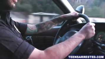Slutty blonde teen to fuck cop for d. possesion