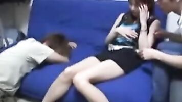 Ass of the girl got pounded in the forced homemade porn movie.