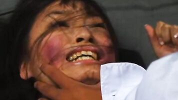 Blowjob before anal in a homemade rape porn movie.