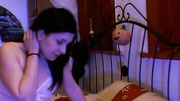 Stepfather having rough sex with daughter's friend in amateur homemade rape porn movie.