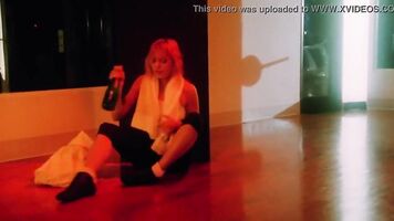 d. Spa:  Sexy Nude Blonde Sauna