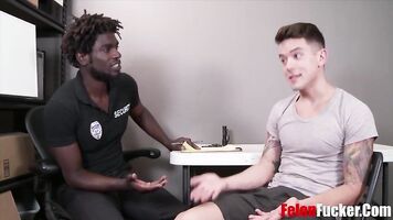Black Cop Fucked Teen Boy As Punishment