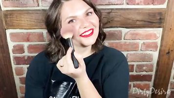 Facefucking a youtuber with pulsating cumshot in her mouth