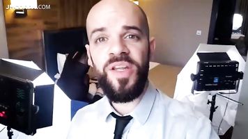 Naughty schoolgirl Foxy Gun flashes her ass with a buttplug to seduce her french teacher Jean-Marie Corda