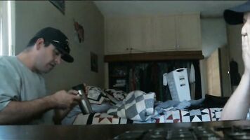 Straight dude sucks gay friend's tits