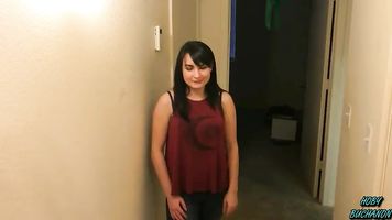 Daddy Brutally Skullfucks Step-Daughter in Hallway