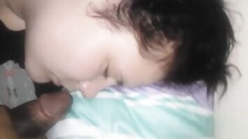 Sleepy cumshot on my stepsister